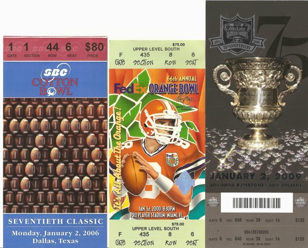 Question What is your favorite Alabama football ticket stub